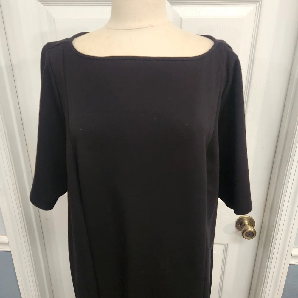 Torrid Black Bodycon Midi Dress With Slit Soft Stretchy Short Sleeve Plus 3X - Picture 7 of 13